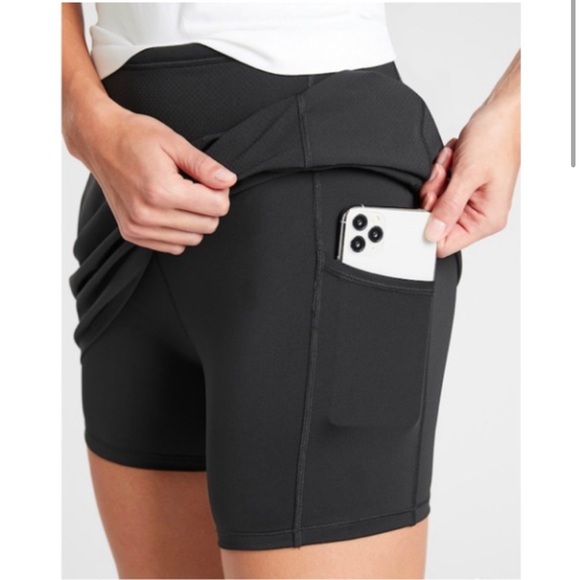Athleta Action Skort In Dobby 14.5" in Black - Size S - Picture 4 of 11